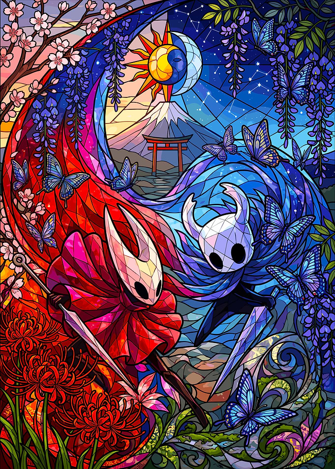 Hollow Knight Stained Glass Art