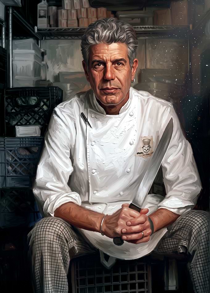Anthony Bourdain Chef Portrait
