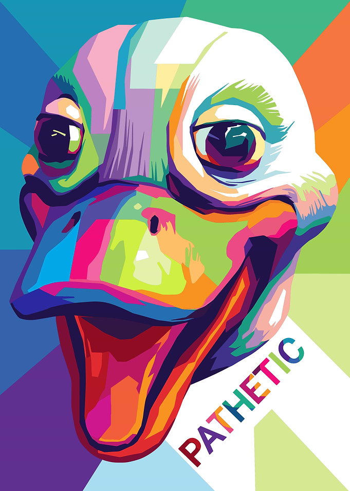 Pathetic Duck Pop Art Portrait