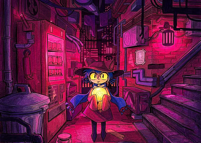 Niko from OneShot in Neon Alley