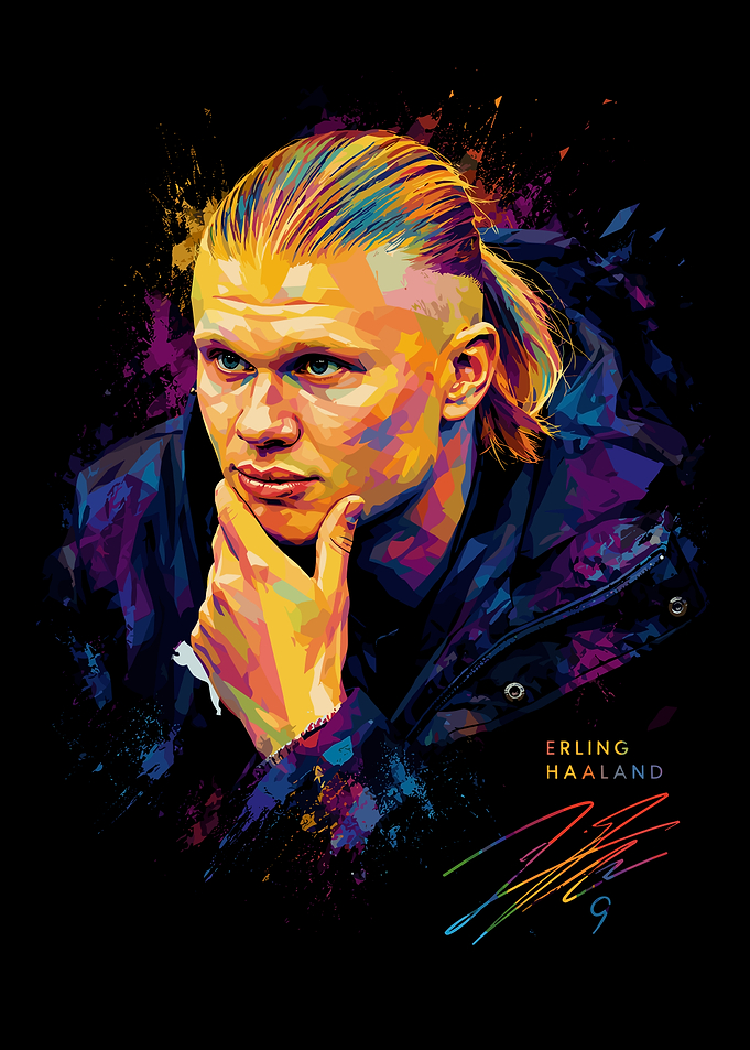 Erling Haaland Pop Art Portrait