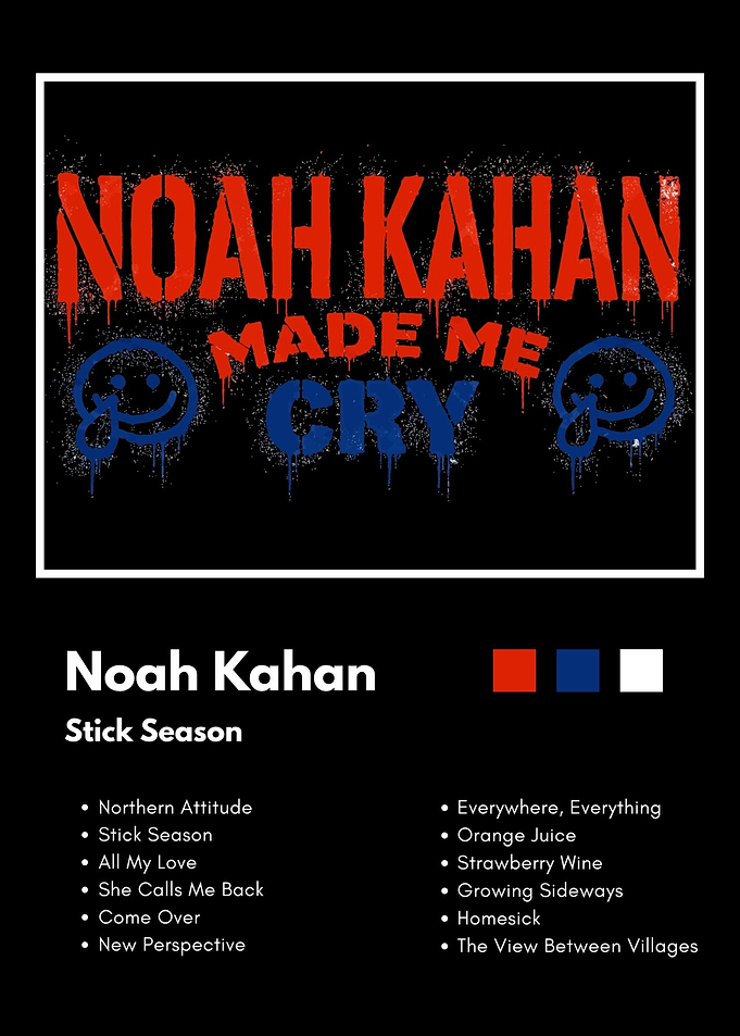 Noah Kahan Stick Season Poster
