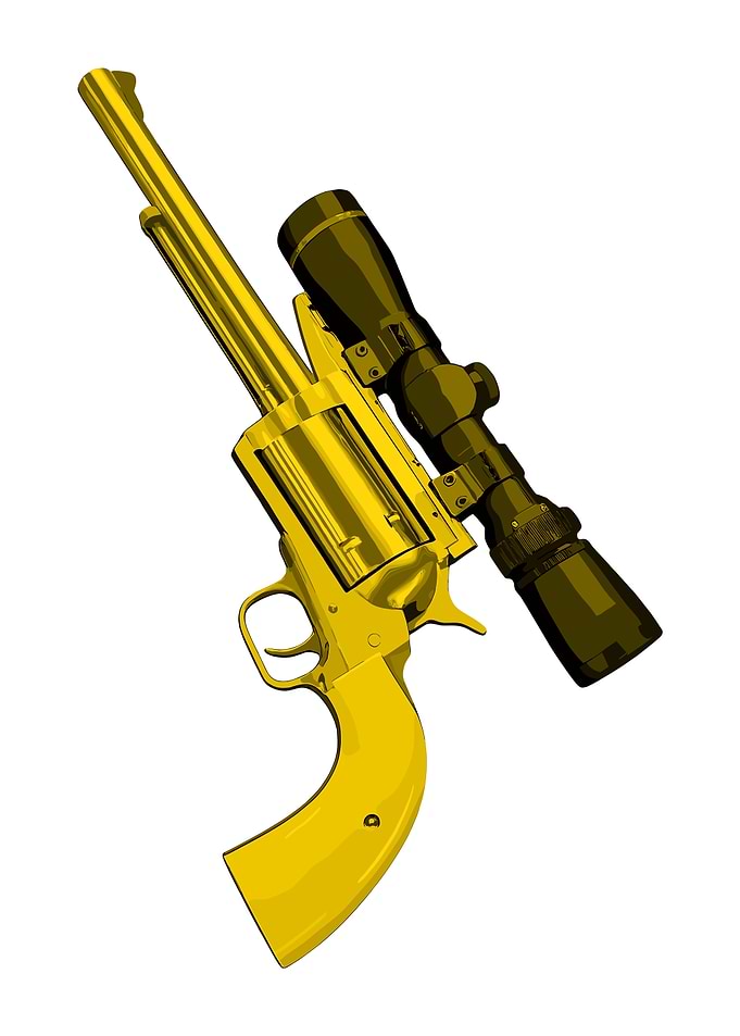 Golden Revolver with Sniper Scope