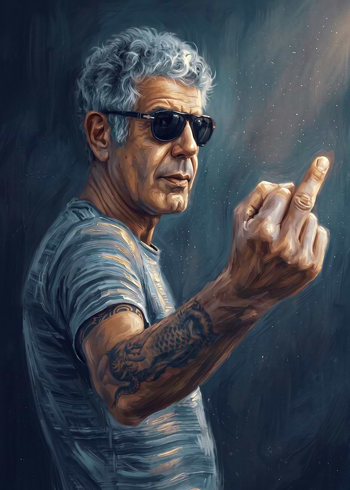 Anthony Bourdain Portrait Painting