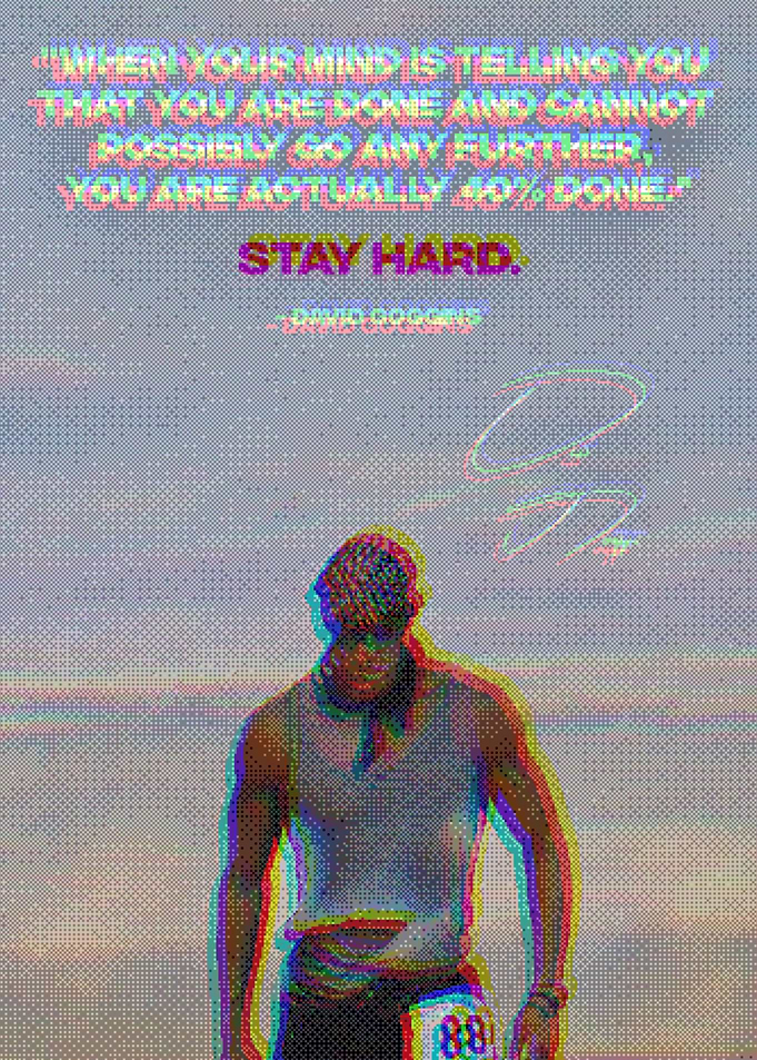 David Goggins Inspirational Quote Poster