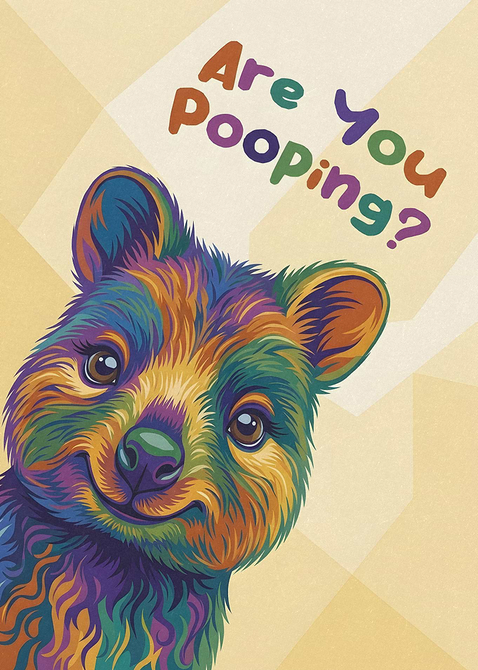 Colorful Quokka Are You Pooping Poster