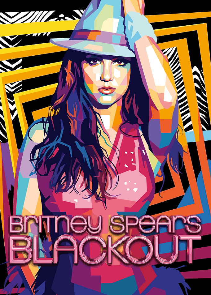 Britney Spears Blackout Pop Art Poster