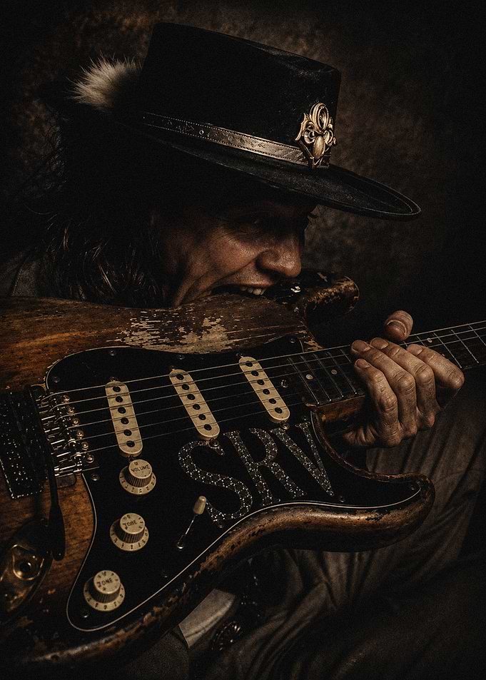 Stevie Ray Vaughan Playing Guitar