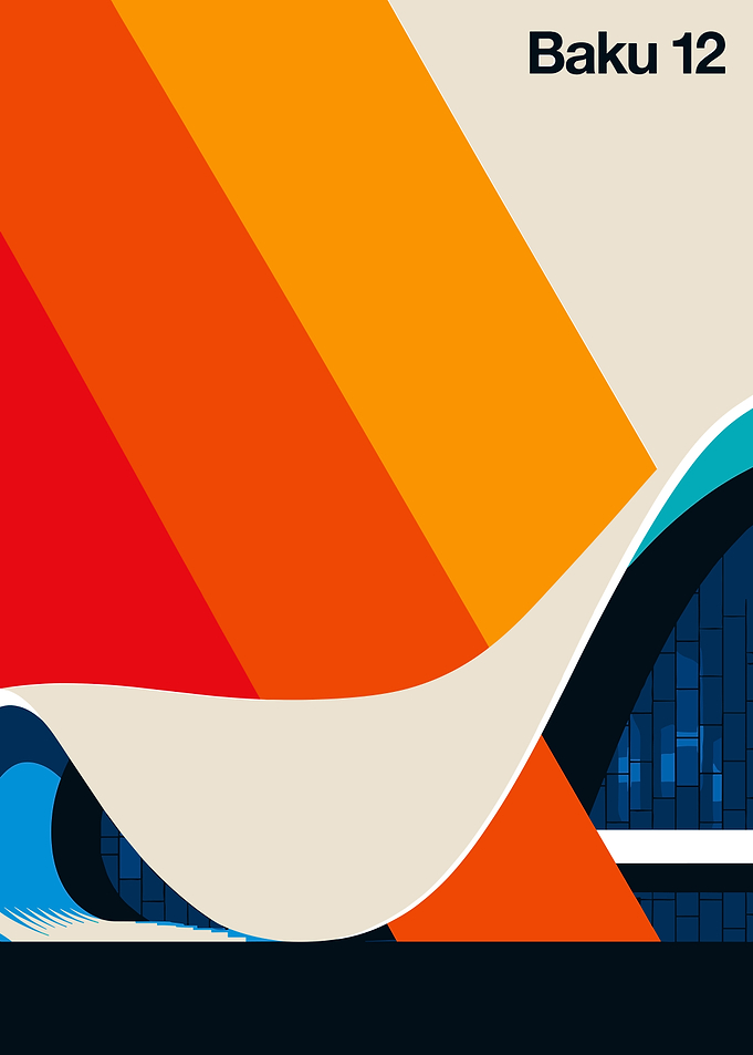 Minimalist Heydar Aliyev Center Poster