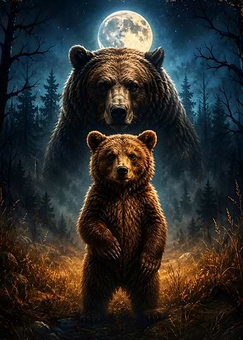 Bear Cub and Guardian Spirit