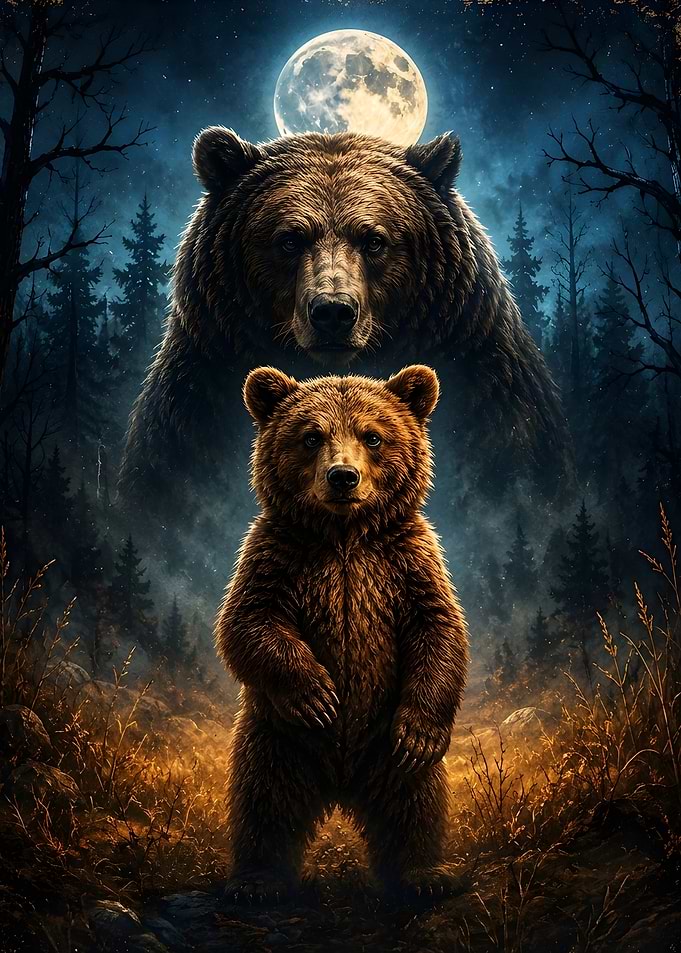 Bear Cub and Guardian Spirit
