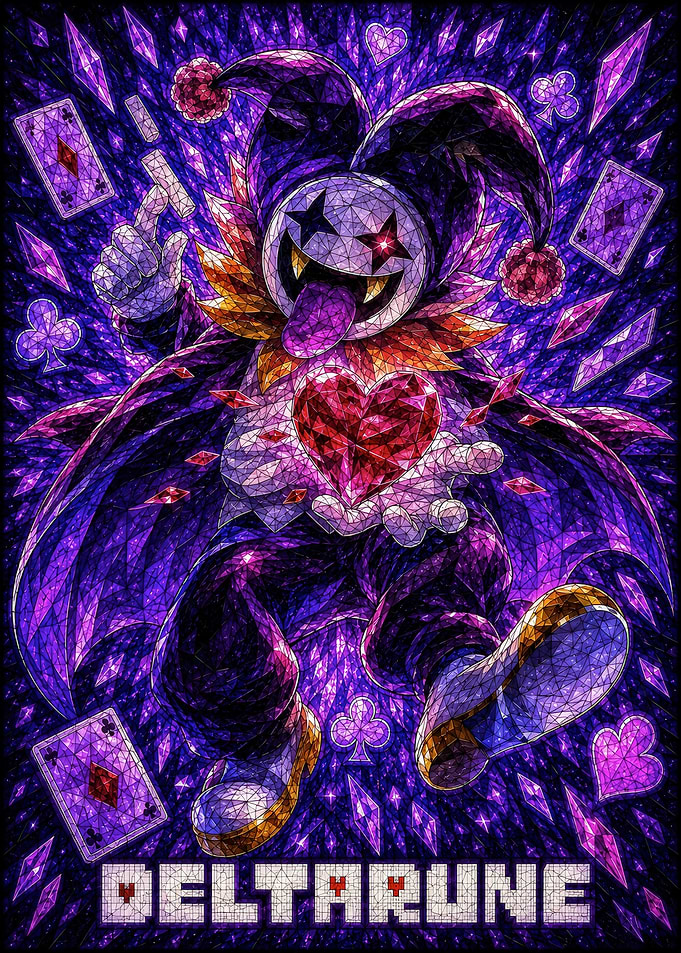 Jevil from Deltarune Crystal Art