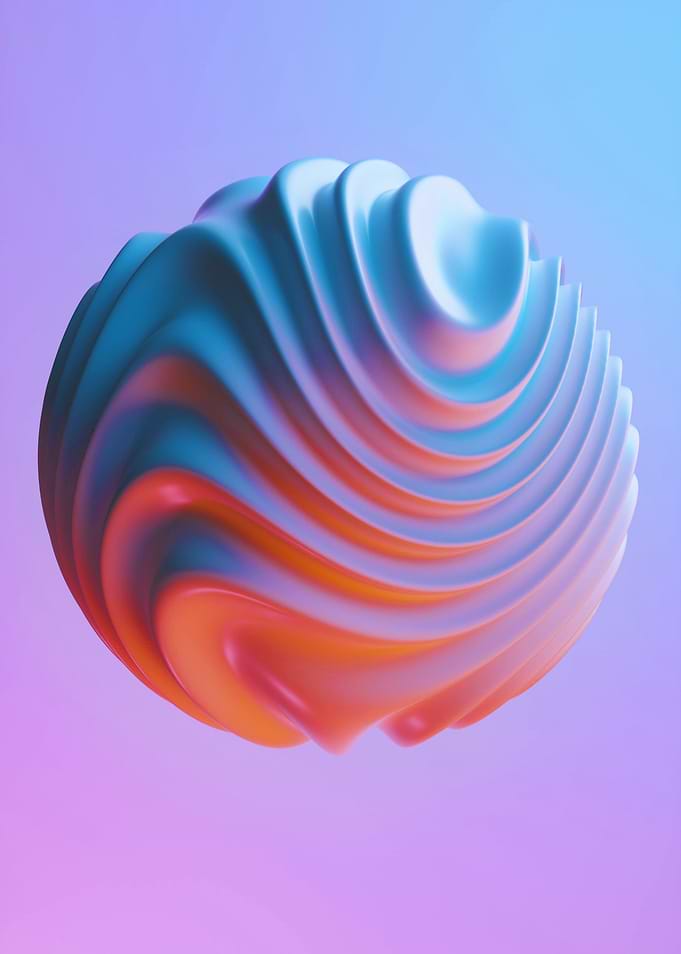 Abstract Swirling Gradient Sphere