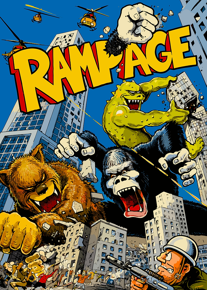 Rampage Arcade Game Poster Art