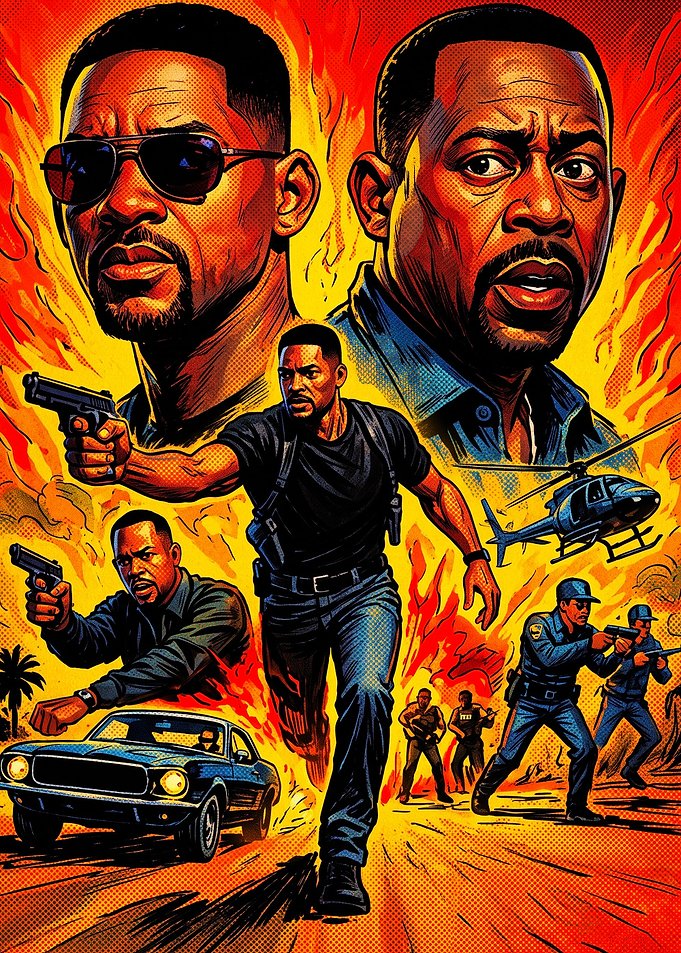 Bad Boys Movie Action Poster