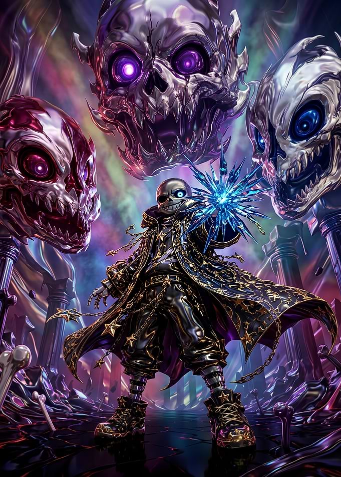 Sans Undertale Fantasy Battle Art