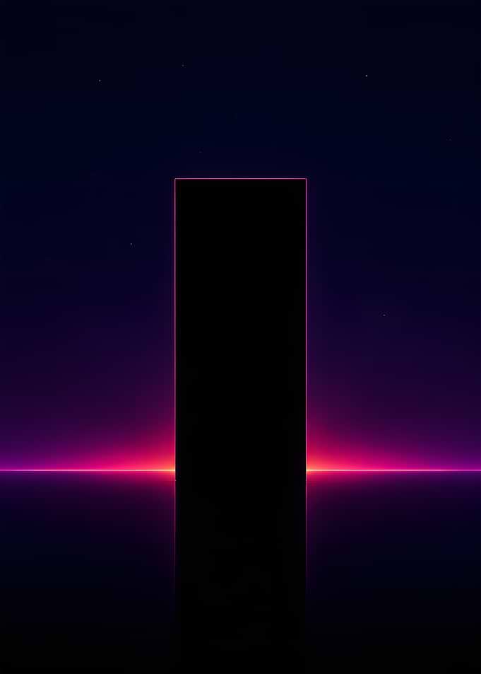 Neon Horizon Monolith Pillar