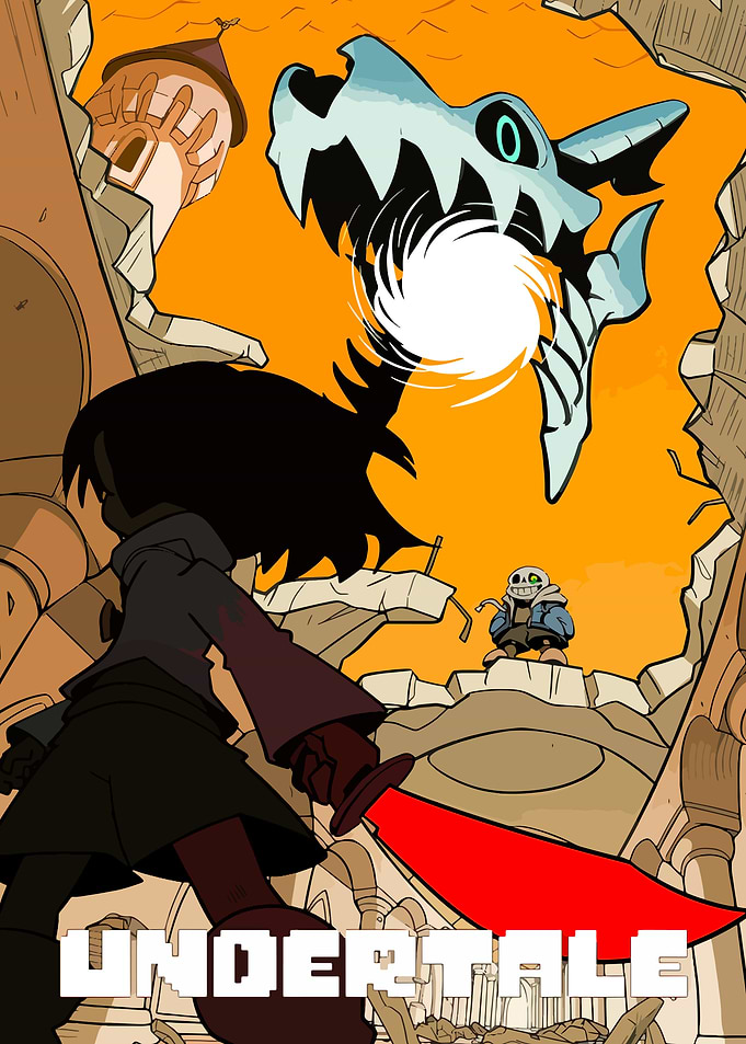 Undertale Sans and Frisk Battle