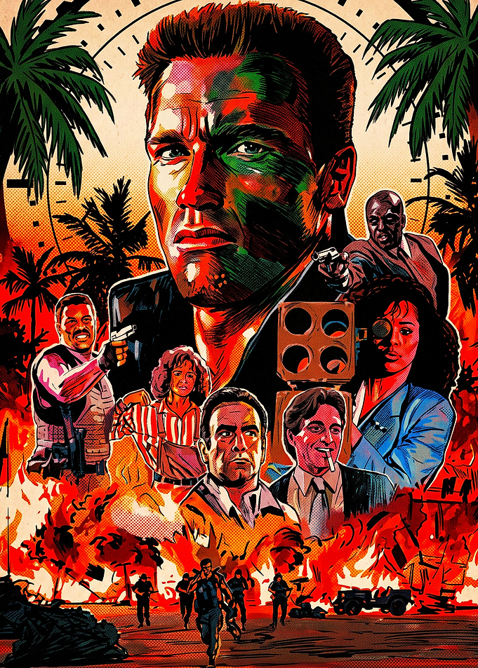 Commando Movie Retro Poster Art