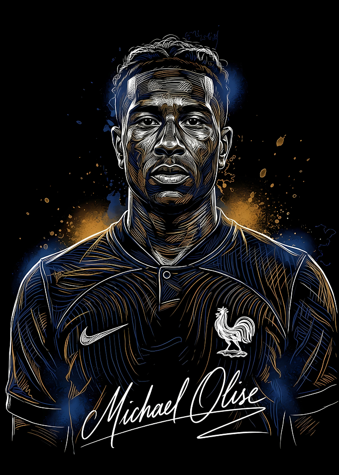 Michael Olise France Football Portrait