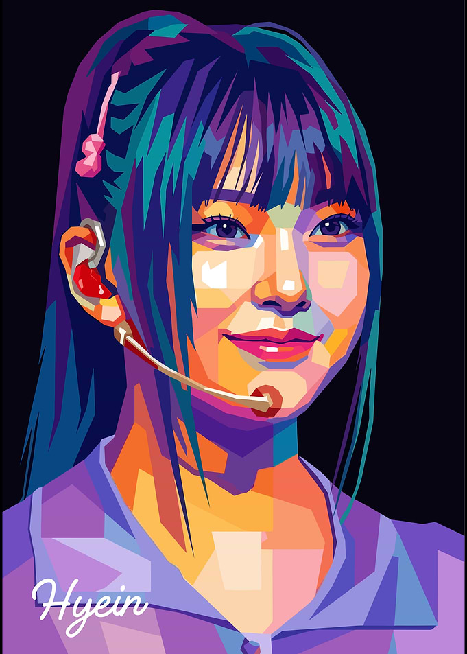 Hyein NewJeans Pop Art Portrait