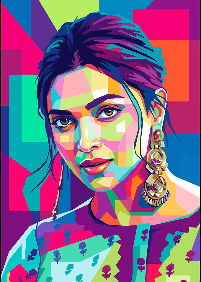 Deepika Padukone Pop Art Portrait