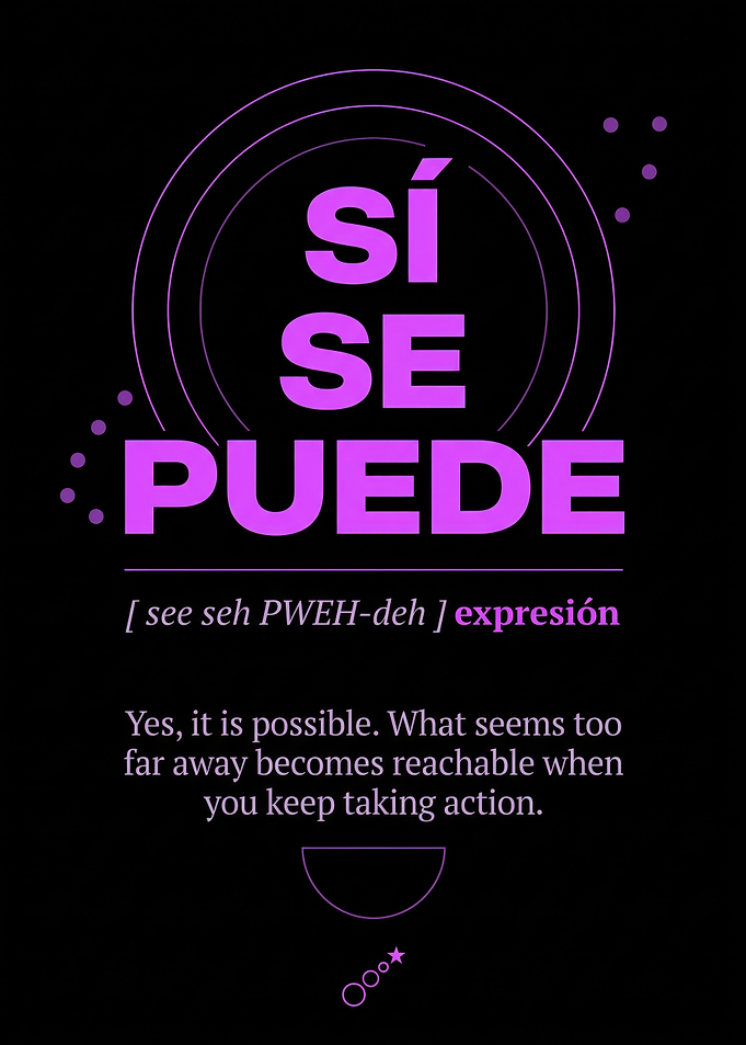 Sí Se Puede Inspirational Quote Poster