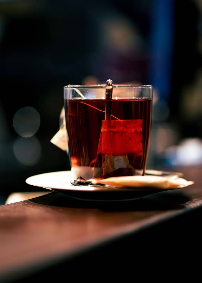 Glass Cup of Hot Tea