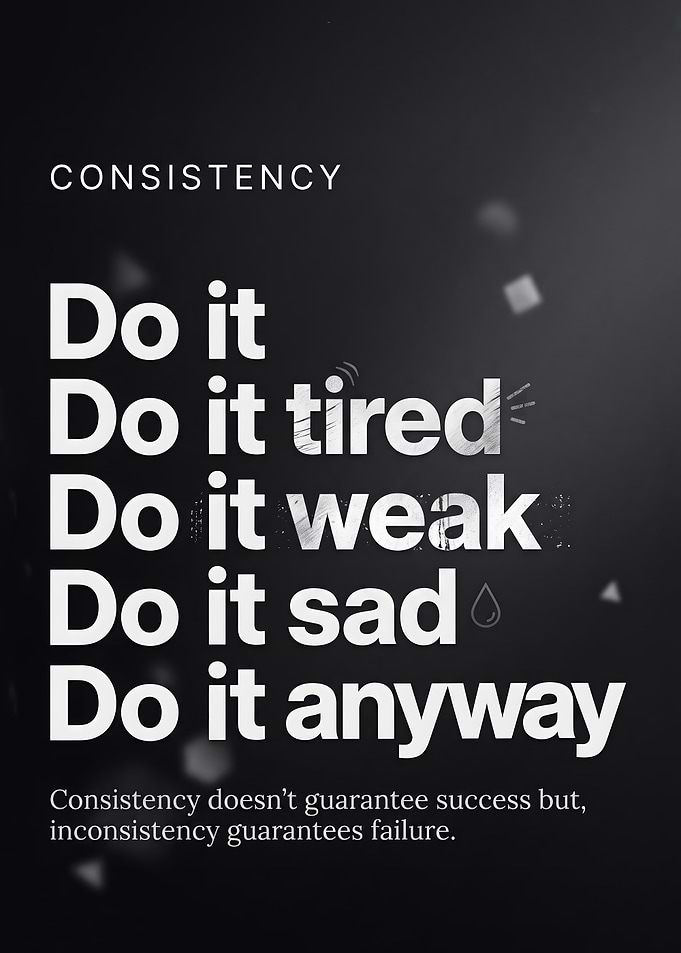 Consistency Motivational Quote Poster