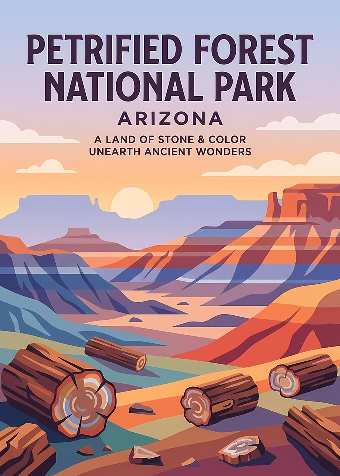 Petrified Forest National Park Travel Poster