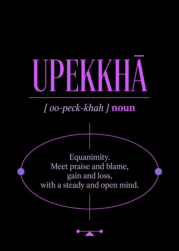 Upekkha Definition Inspirational Poster