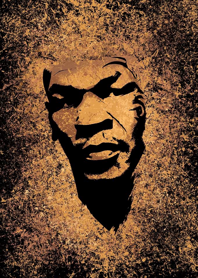 Mike Tyson Grunge Portrait Art