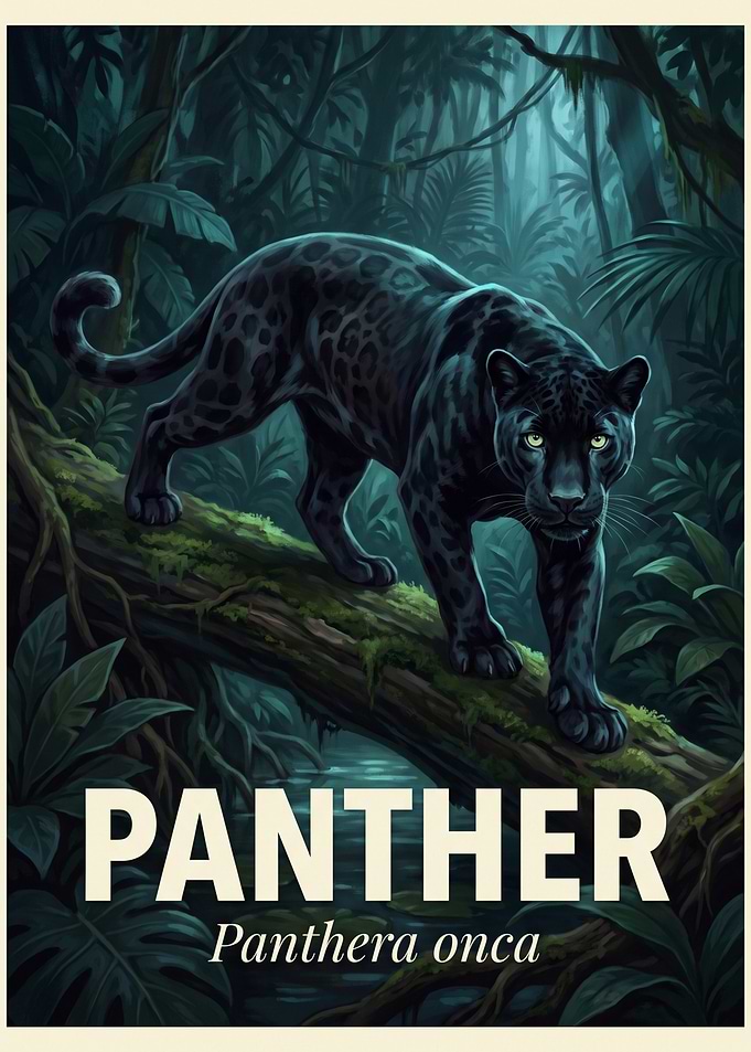Black Panther Jungle Poster