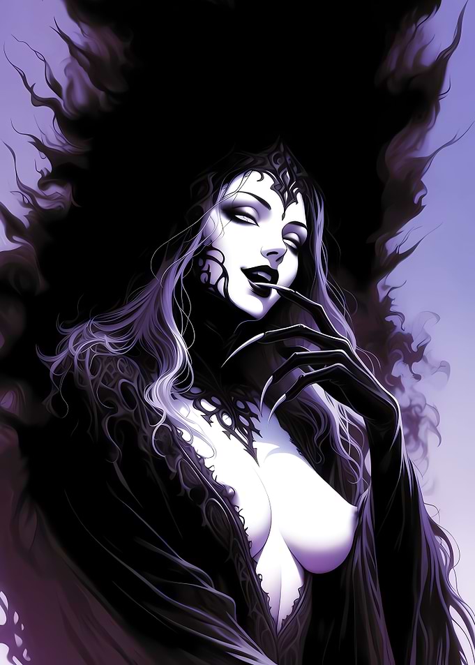 Dark Gothic Sorceress Portrait