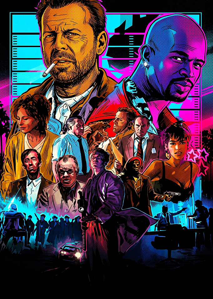 Pulp Fiction Retro Neon Poster