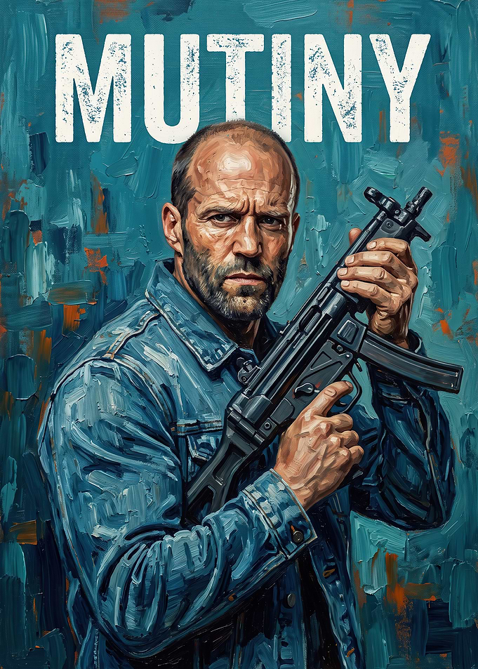 Jason Statham Mutiny Oil Painting