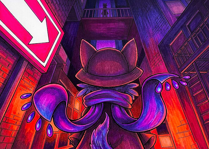Niko from OneShot in Neon Alley