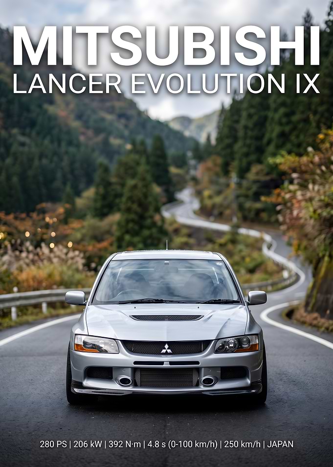 Mitsubishi Lancer Evolution IX Poster