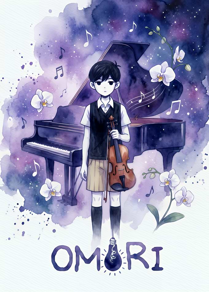 Omori Boy with Violin and Piano