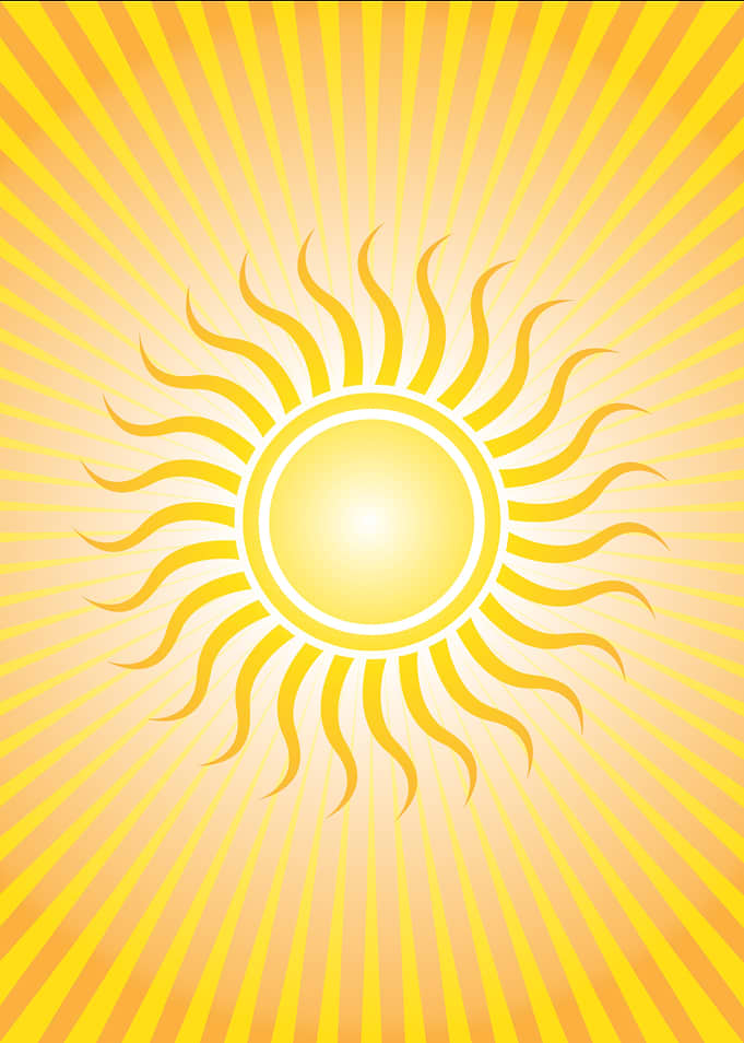 Stylized Radiant Sun Illustration