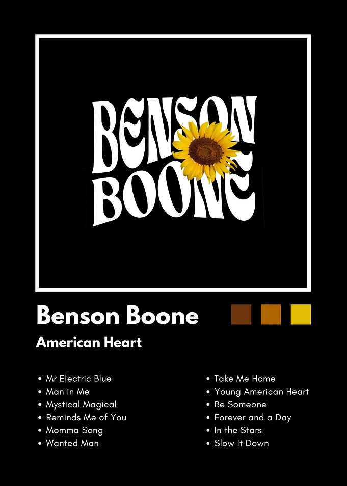 Benson Boone American Heart Poster