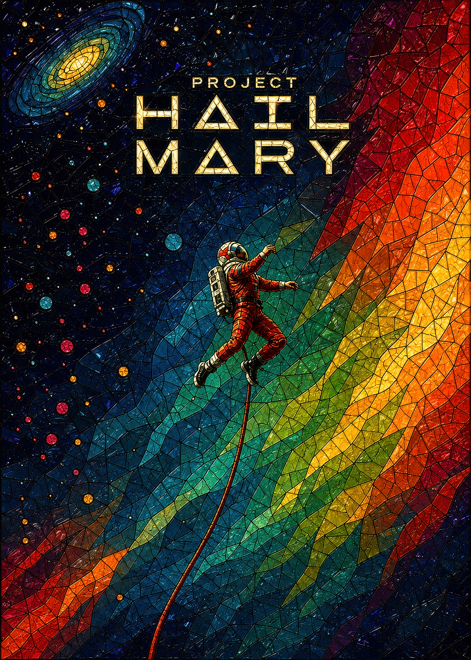 Project Hail Mary Stained Glass Poster