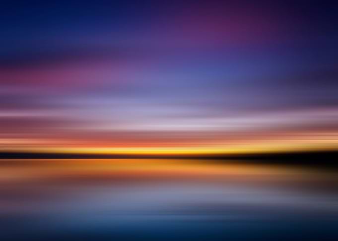 Abstract Sunset Motion Blur Landscape