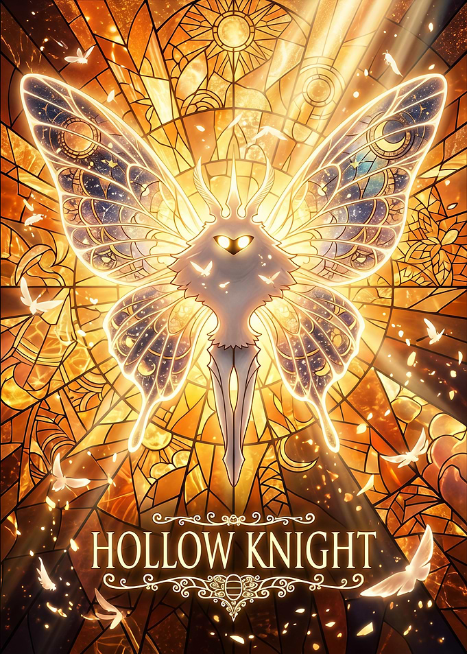 Hollow Knight Radiance Stained Glass Art