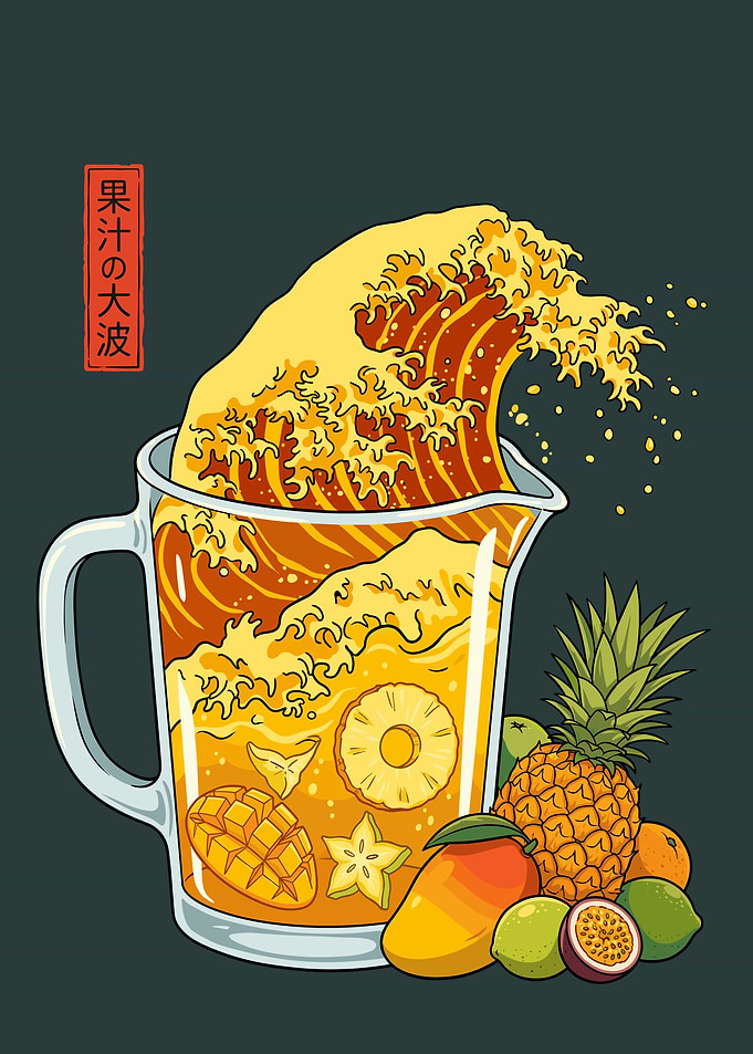 The Great Wave of Fruit Juice