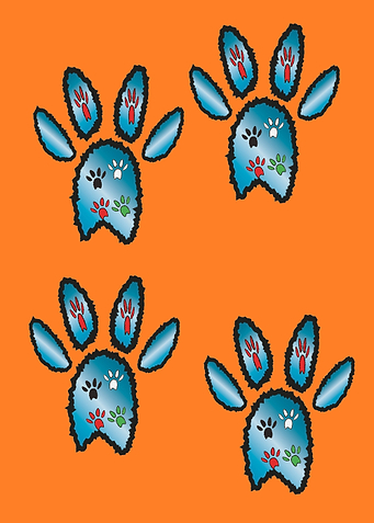 Colorful Paw Print Pattern