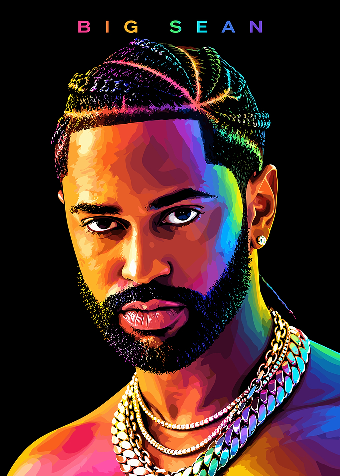 Big Sean Colorful Pop Art Portrait