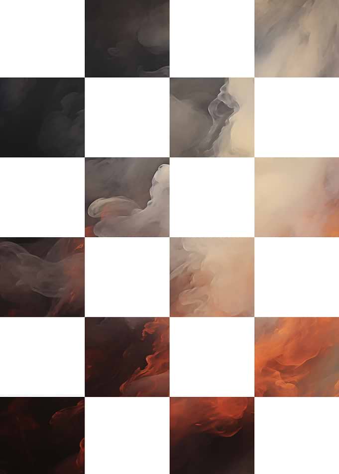Abstract Smoke Checkerboard Pattern