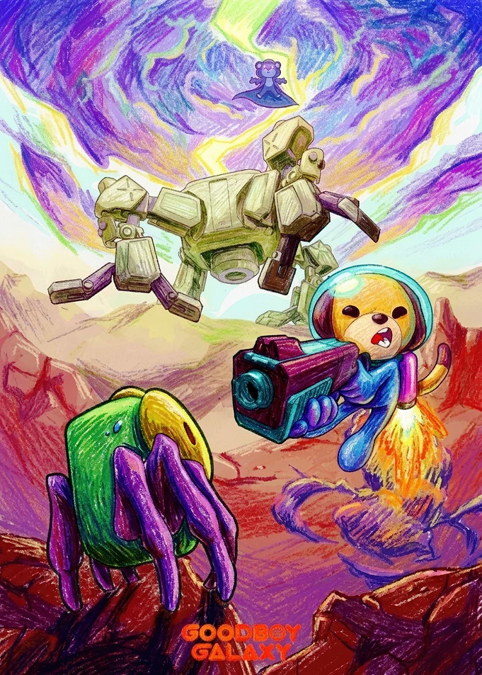 Goodboy Galaxy Space Adventure Art