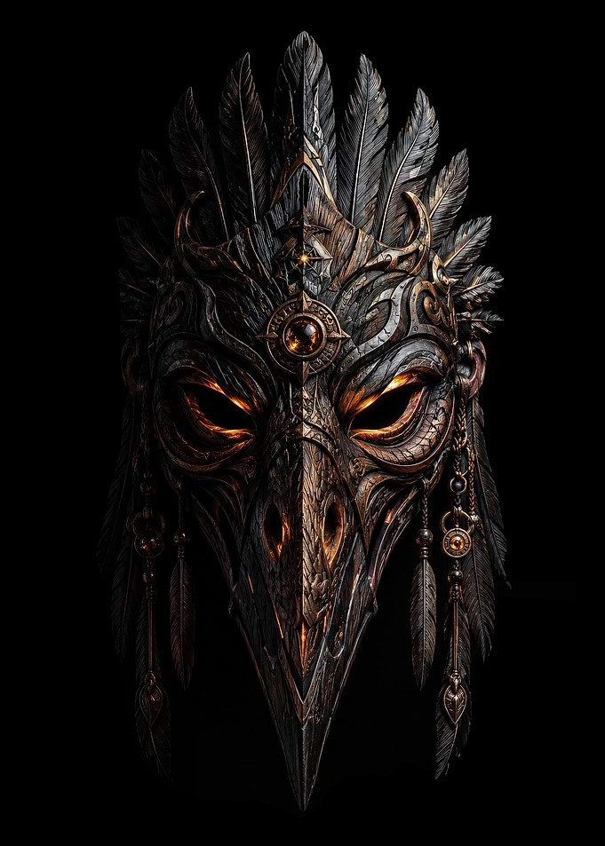 Tribal crow Mask